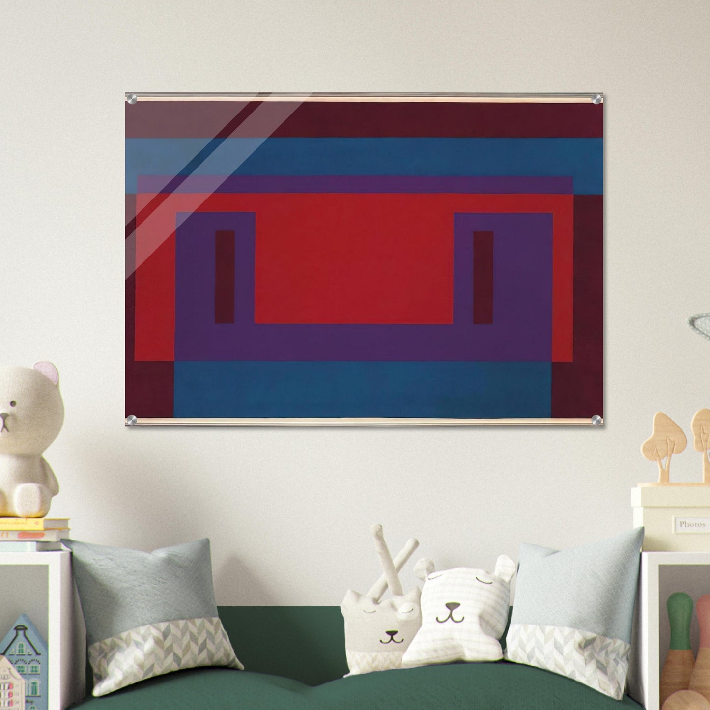 RED WALL 1956 - Josef Albers Acrylic Print - 70x100 cm / 28x40″ inches