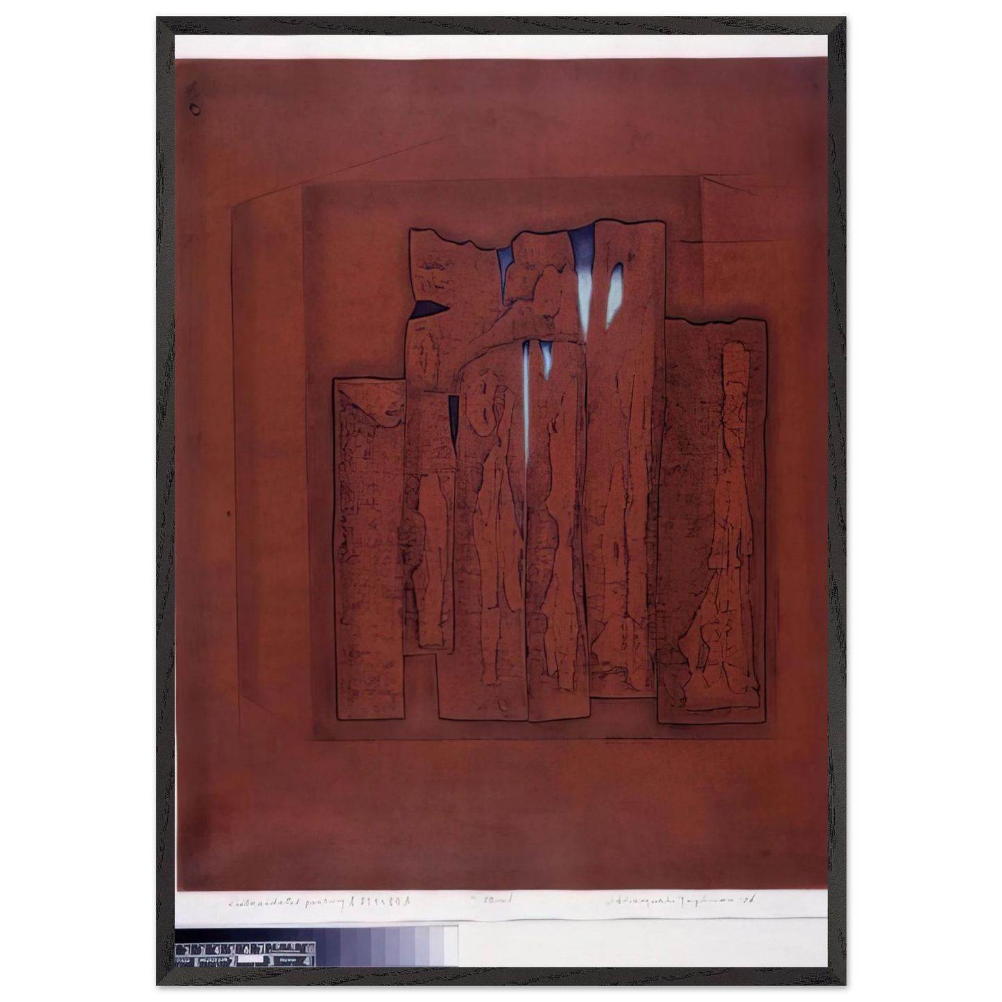 Dilapidated Poetry A - 1976 - Hiroyuki Tajima Framed Art Print – Black Wooden Frame - Default Title - -Framed Art Print