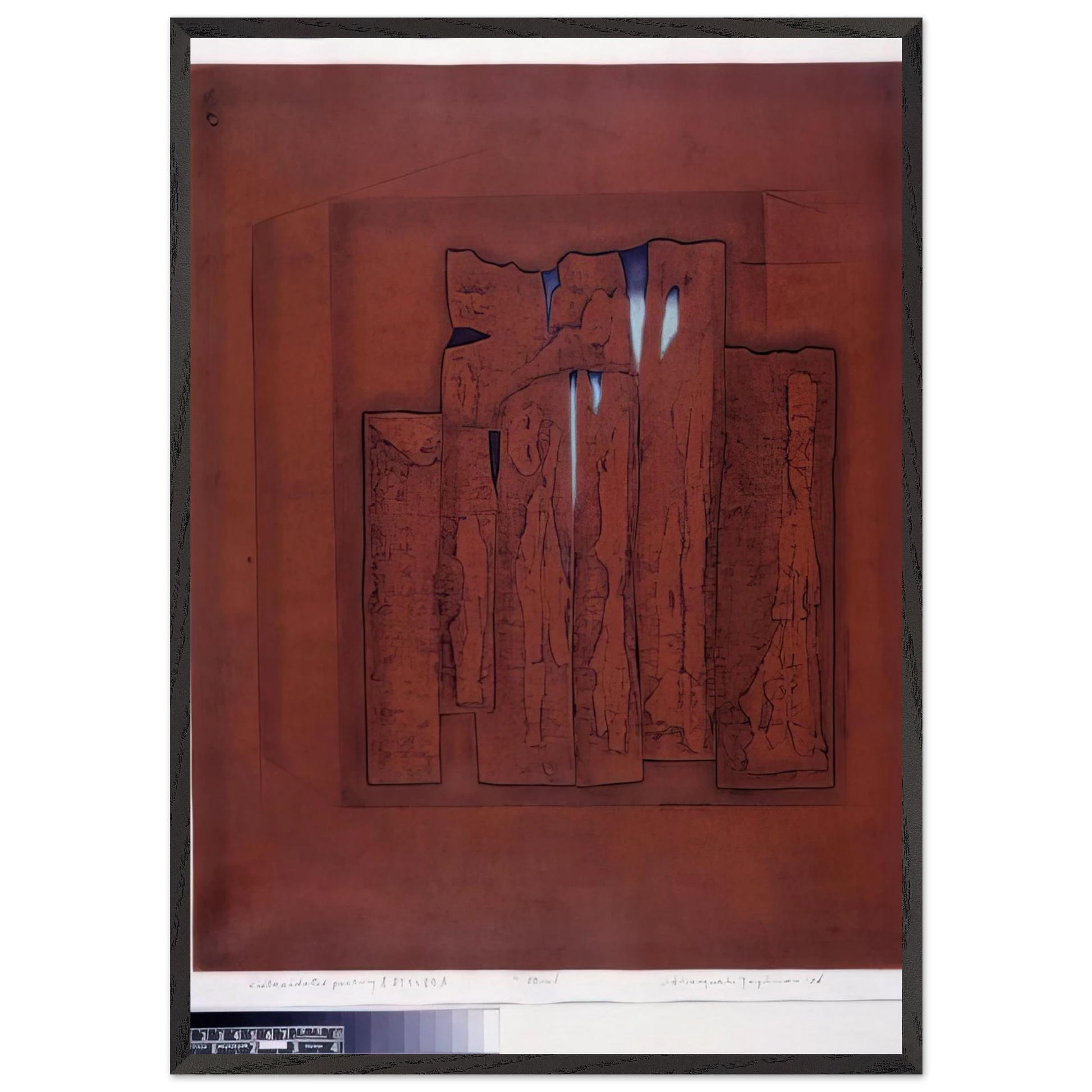 Dilapidated Poetry A - 1976 - Hiroyuki Tajima Framed Art Print – Black Wooden Frame - Default Title - -Framed Art Print