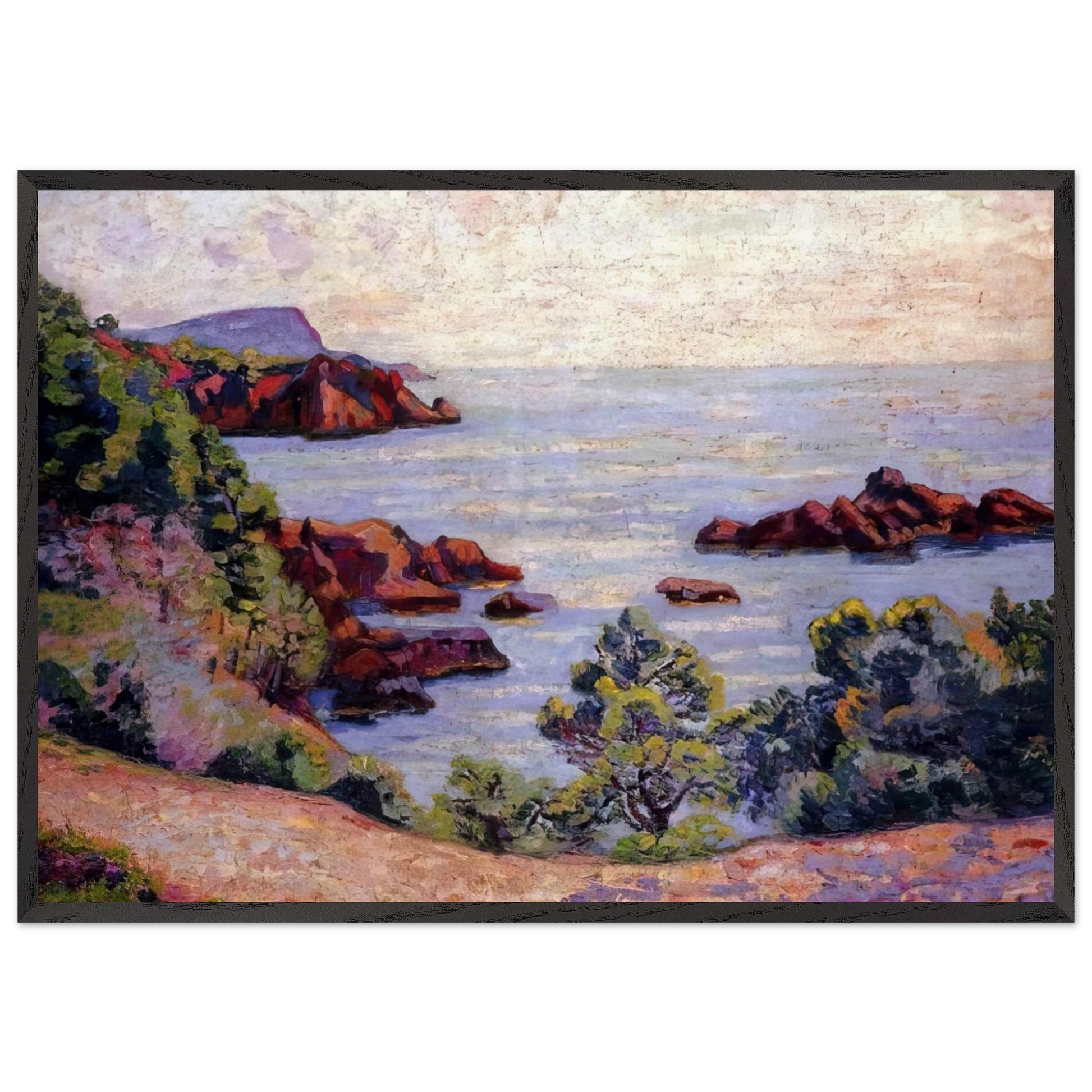 Paysage du Midi - 1905 - Armand Guillaumin Framed Art Print – Black Wooden Frame - Default Title - -Framed Art Print