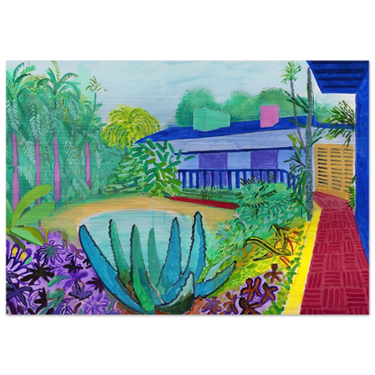 David Hockney - David Hockney Brushed Aluminum Print - 70x100 cm / 28x40 inches | David Hockney Aluminum Print | David Hockney Prints