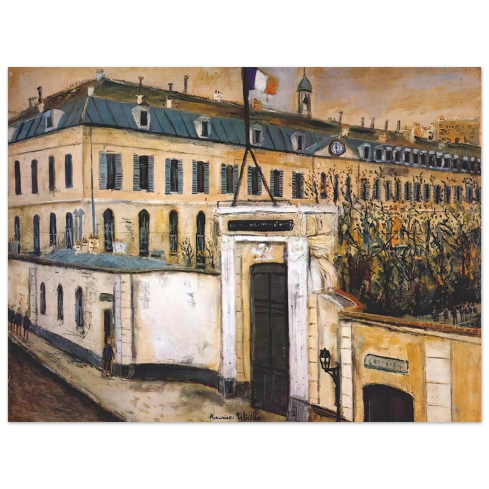 Maurice Utrillo - MILITARY HOSPITAL  75x100 cm / 30x40inches Fine Art Poster