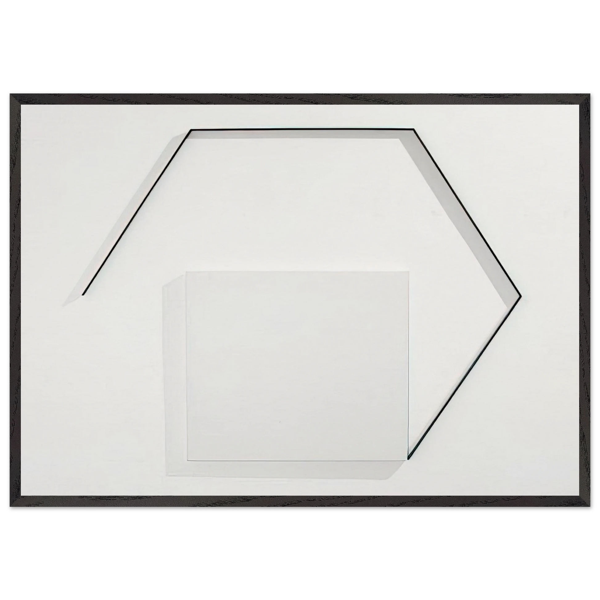 Steel-Life N43 - Minimalism - Francois Morellet Framed Art Print – Black Wooden Frame - Default Title - -Framed Art Print