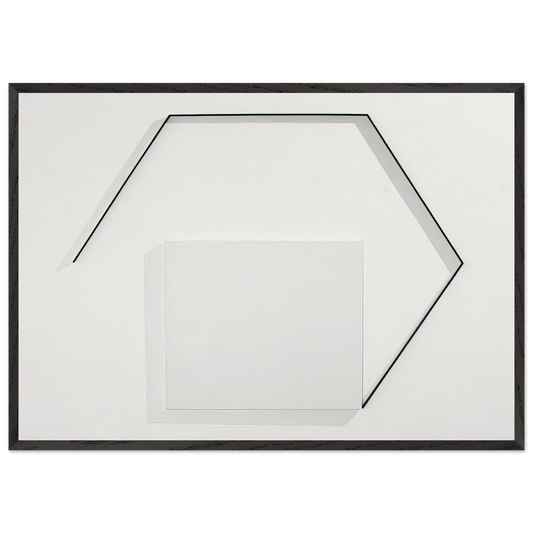 Steel-Life N43 - Minimalism - Francois Morellet Framed Art Print – Black Wooden Frame - Default Title - -Framed Art Print