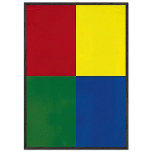 QUATTRO COLORI 2007 - Gerhard Richter Framed Art Print – Black Wooden Frame - Default Title - -Framed Art Print