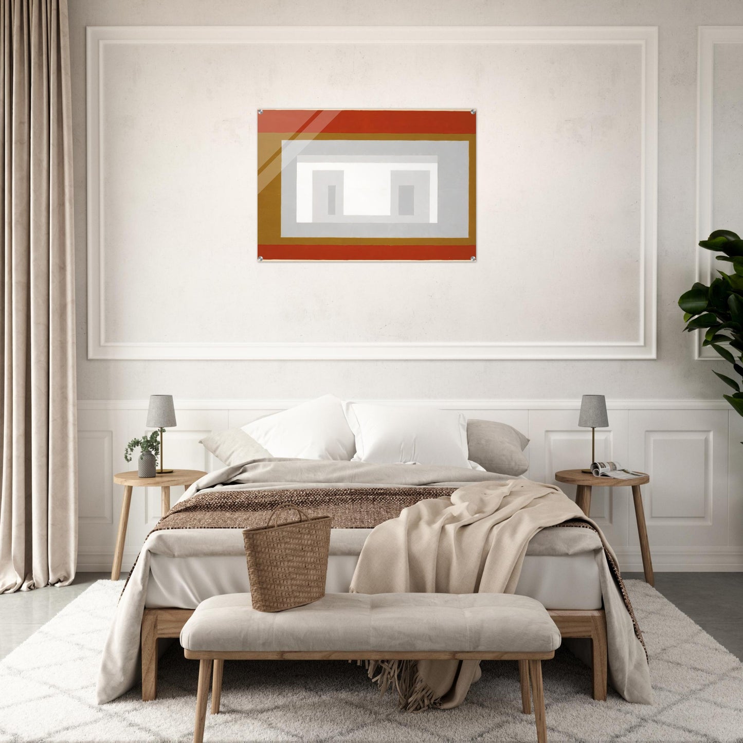 VARIANT ADOBE SETTLED 1954 - Josef Albers Acrylic Print - 70x100 cm / 28x40″ inches | Josef Albers Wall Art | Josef Albers Prints