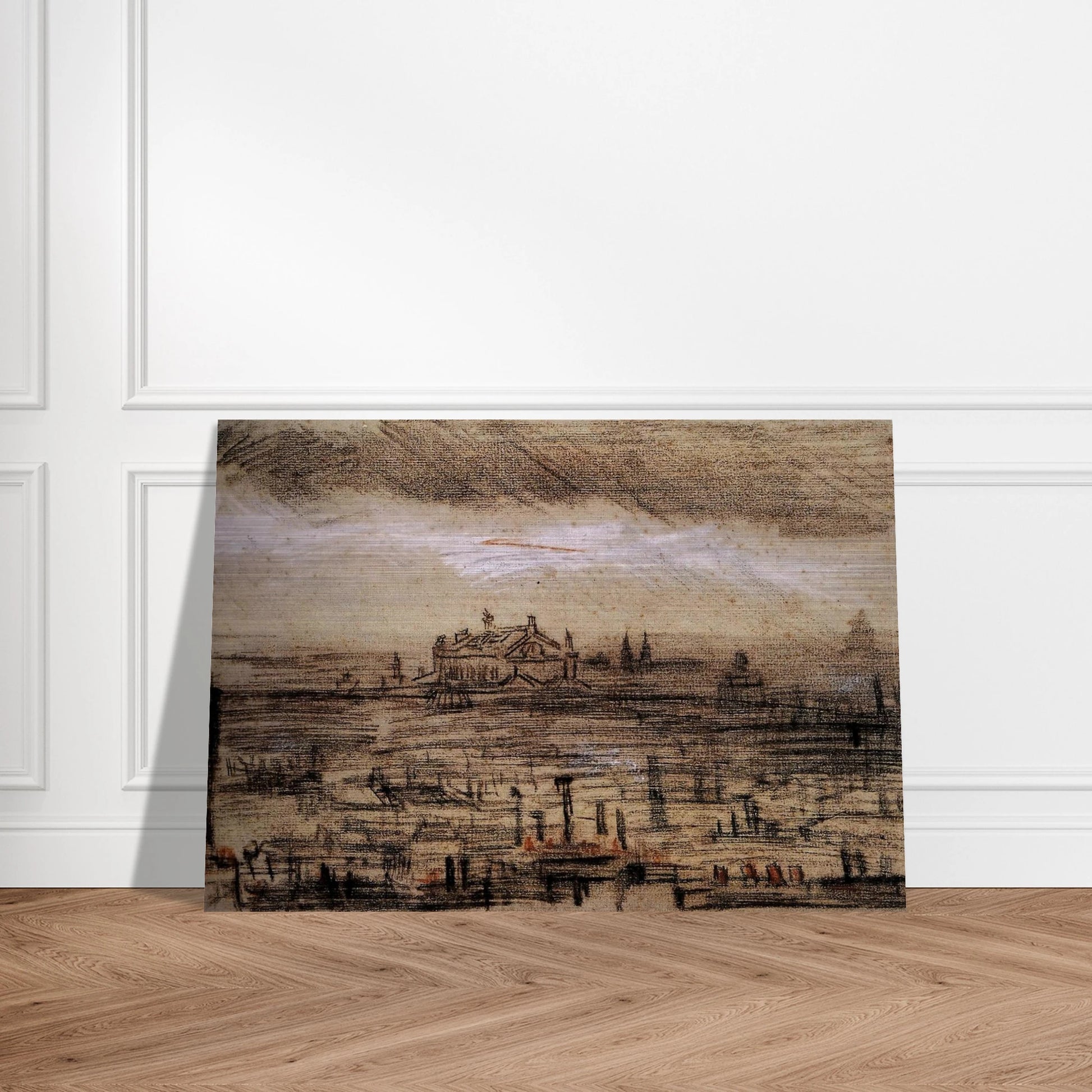 A View of Paris with the Op - Vincent van Gogh Brushed Aluminum Print - 70x100 cm / 28x40 inches | Vincent van Gogh Aluminum Print | Vincent van Gogh Prints