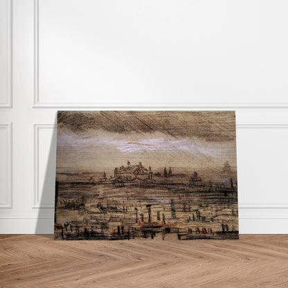 A View of Paris with the Op - Vincent van Gogh Brushed Aluminum Print - 70x100 cm / 28x40 inches | Vincent van Gogh Aluminum Print | Vincent van Gogh Prints