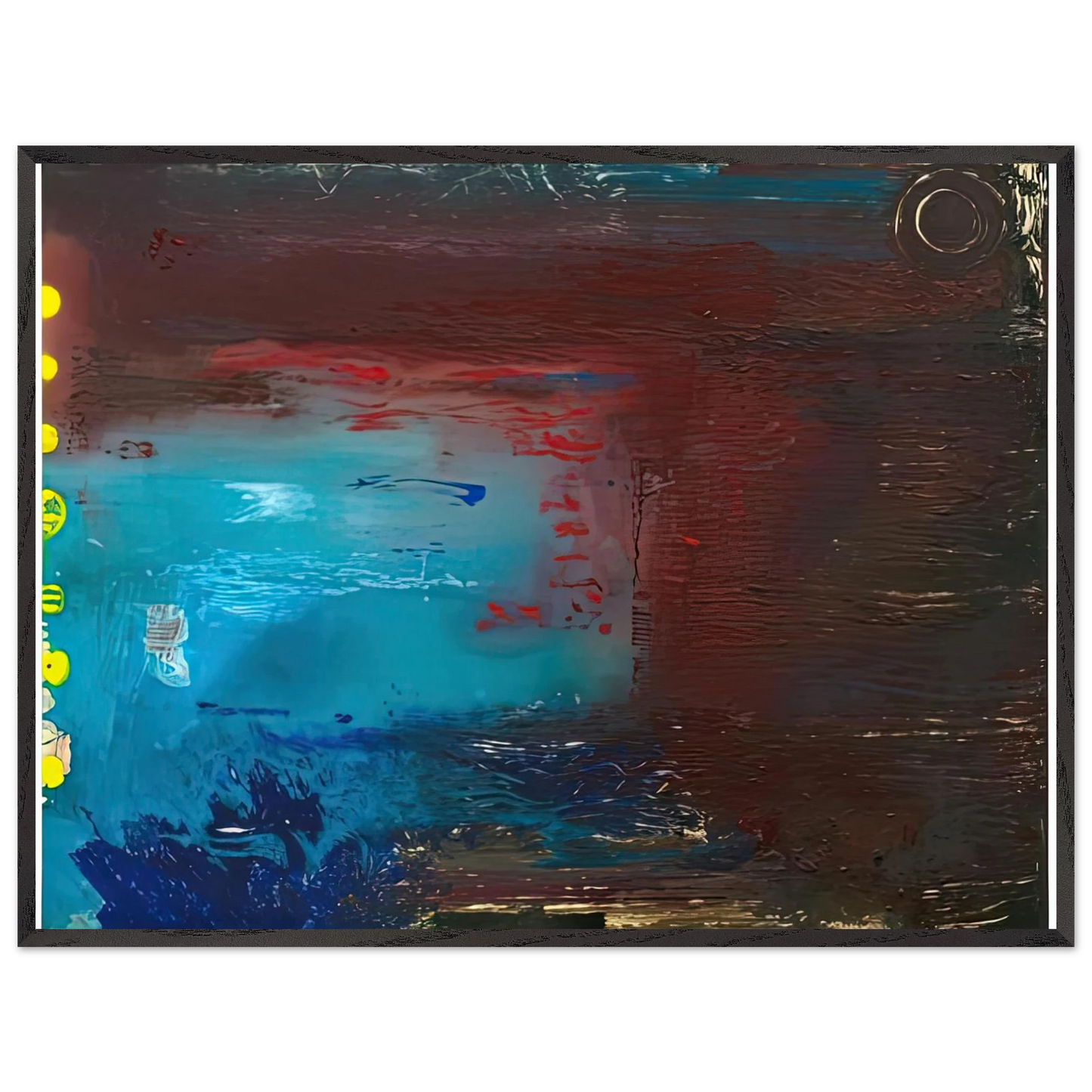 Helen Frankenthaler - Borrowed Dream, 1992- Wall Art - 21x29.7 cm / 8x12" - Premium Wooden Framed Poster With Fine Art Paper - Black frame