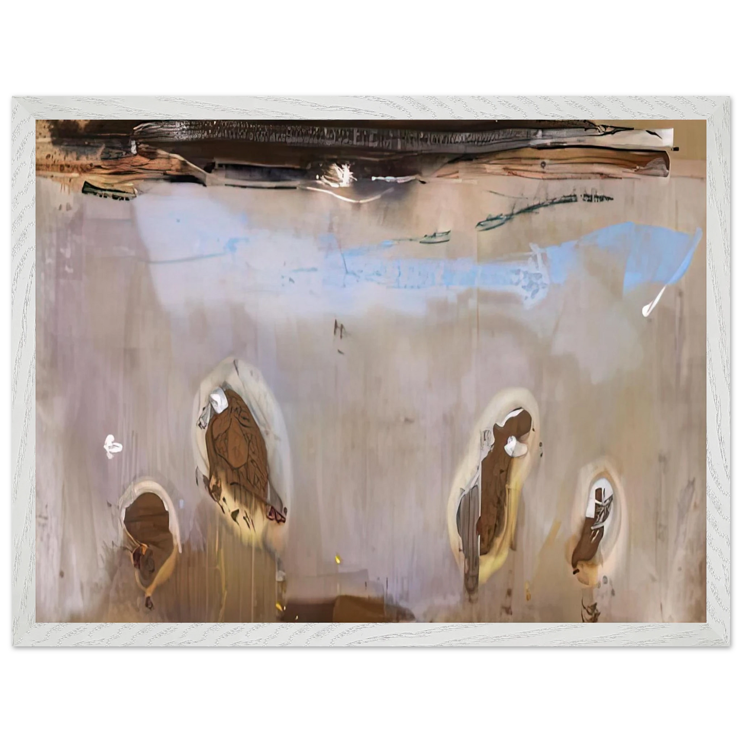 Helen Frankenthaler - Tethys, 1981- Wall Art - 21x29.7 cm / 8x12" - Premium Wooden Framed Poster With Fine Art Paper - White frame