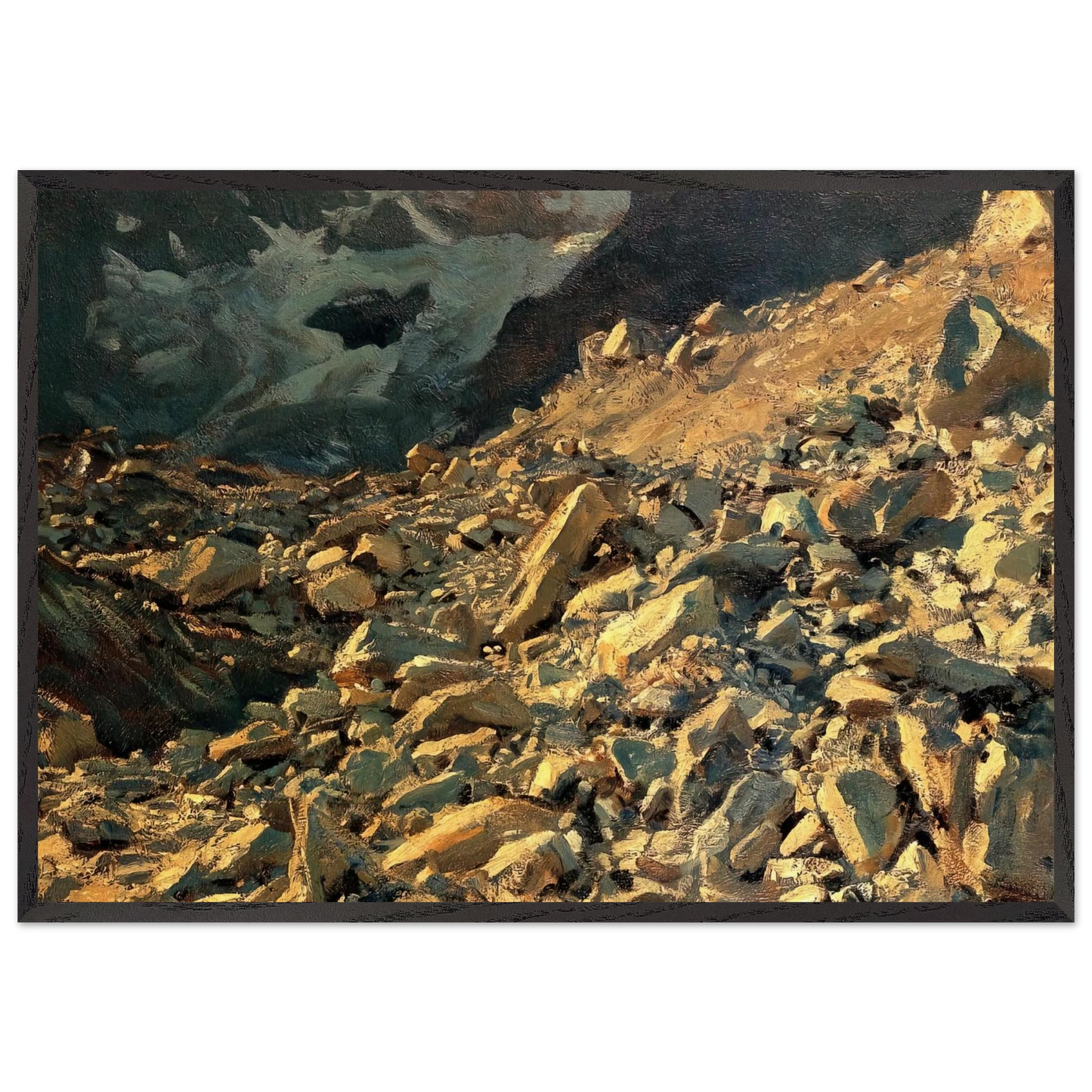 Moraine - John Singer Sargent Framed Art Print – Black Wooden Frame - Default Title - -Framed Art Print