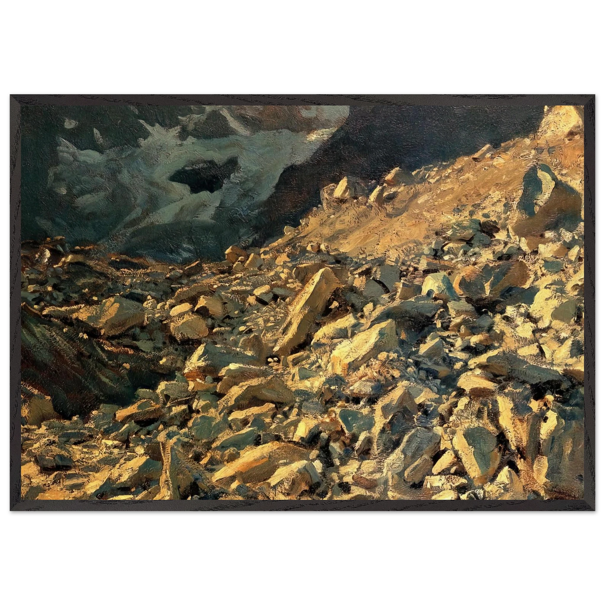 Moraine - John Singer Sargent Framed Art Print – Black Wooden Frame - Default Title - -Framed Art Print