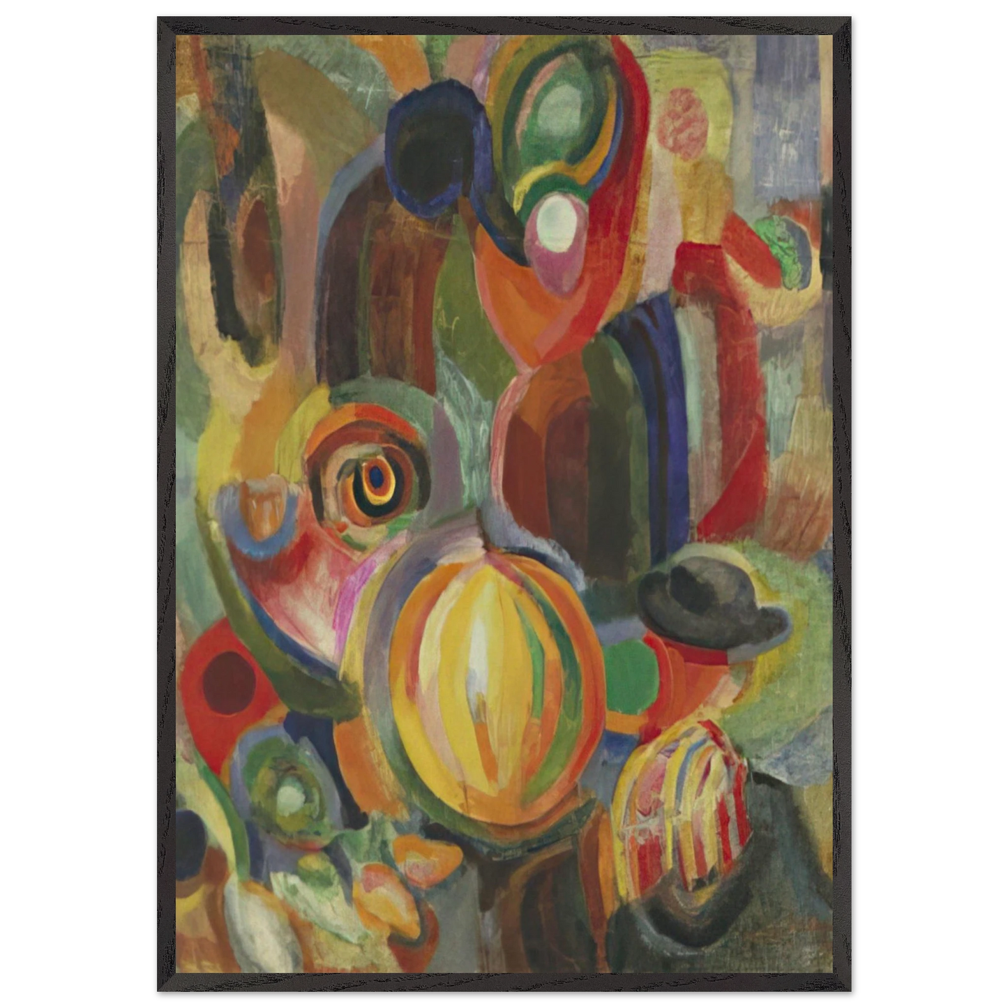 PORTUGUESE MARKET 1915 - Sonia Delaunay Framed Art Print – Black Wooden Frame - Default Title - -Framed Art Print