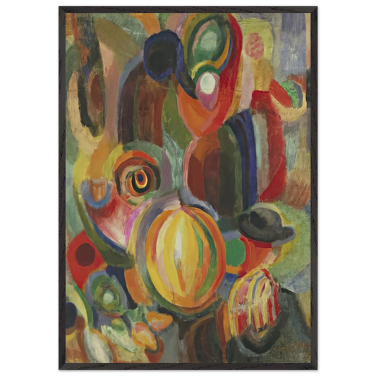 PORTUGUESE MARKET 1915 - Sonia Delaunay Framed Art Print – Black Wooden Frame - Default Title - -Framed Art Print