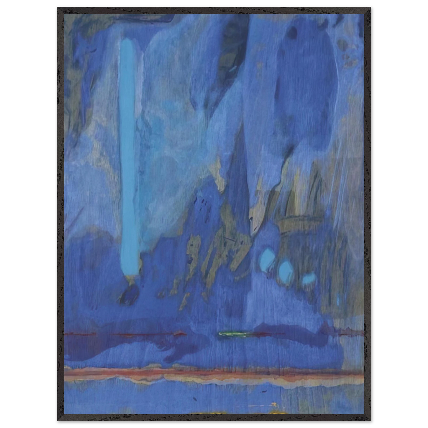 Helen Frankenthaler - Tales of Genji III - 1998 Wall art - A3 (29.7 x 42  cm) - Premium Wooden Framed Poster With Fine Art Paper - Black frame