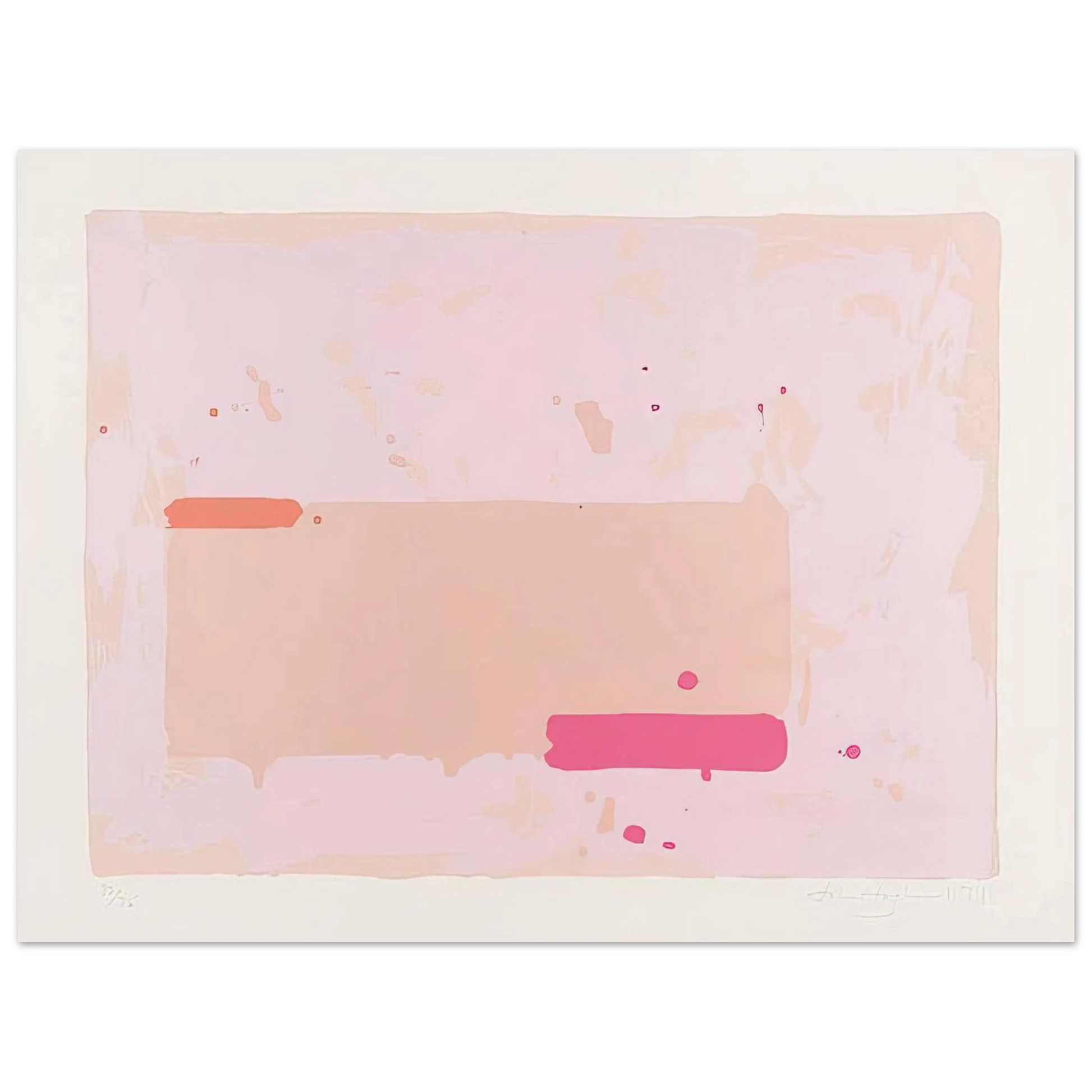 John Hoyland - Orange, Pink - 1971 Fine Art Poster - Default Title