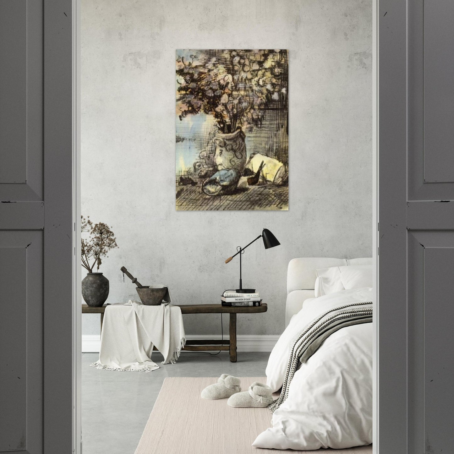 Honesty in a Vase - Vincent van Gogh Brushed Aluminum Print - 70x100 cm / 28x40 inches | Vincent van Gogh Aluminum Print | Vincent van Gogh Prints