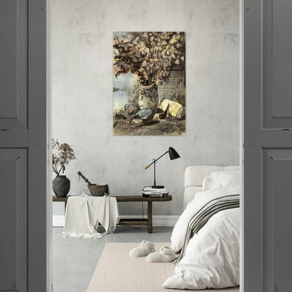 Honesty in a Vase - Vincent van Gogh Brushed Aluminum Print - 70x100 cm / 28x40 inches | Vincent van Gogh Aluminum Print | Vincent van Gogh Prints