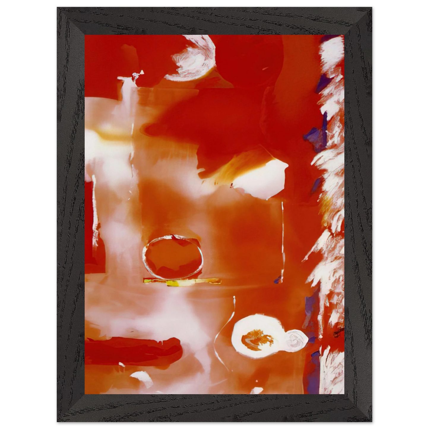 Helen Frankenthaler - Seeing the Moon on a Hot Summer Day - 1987 Wall art - 15x20 cm / 6x8 Inches - Premium Wooden Framed Poster With Fine Art Paper - Black frame