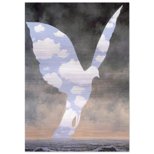 THE BIG FAMILY 1963 - Rene Magritte Brushed Aluminum Print - 70x100 cm / 28x40 inches | Rene Magritte Aluminum Print | Rene Magritte Prints