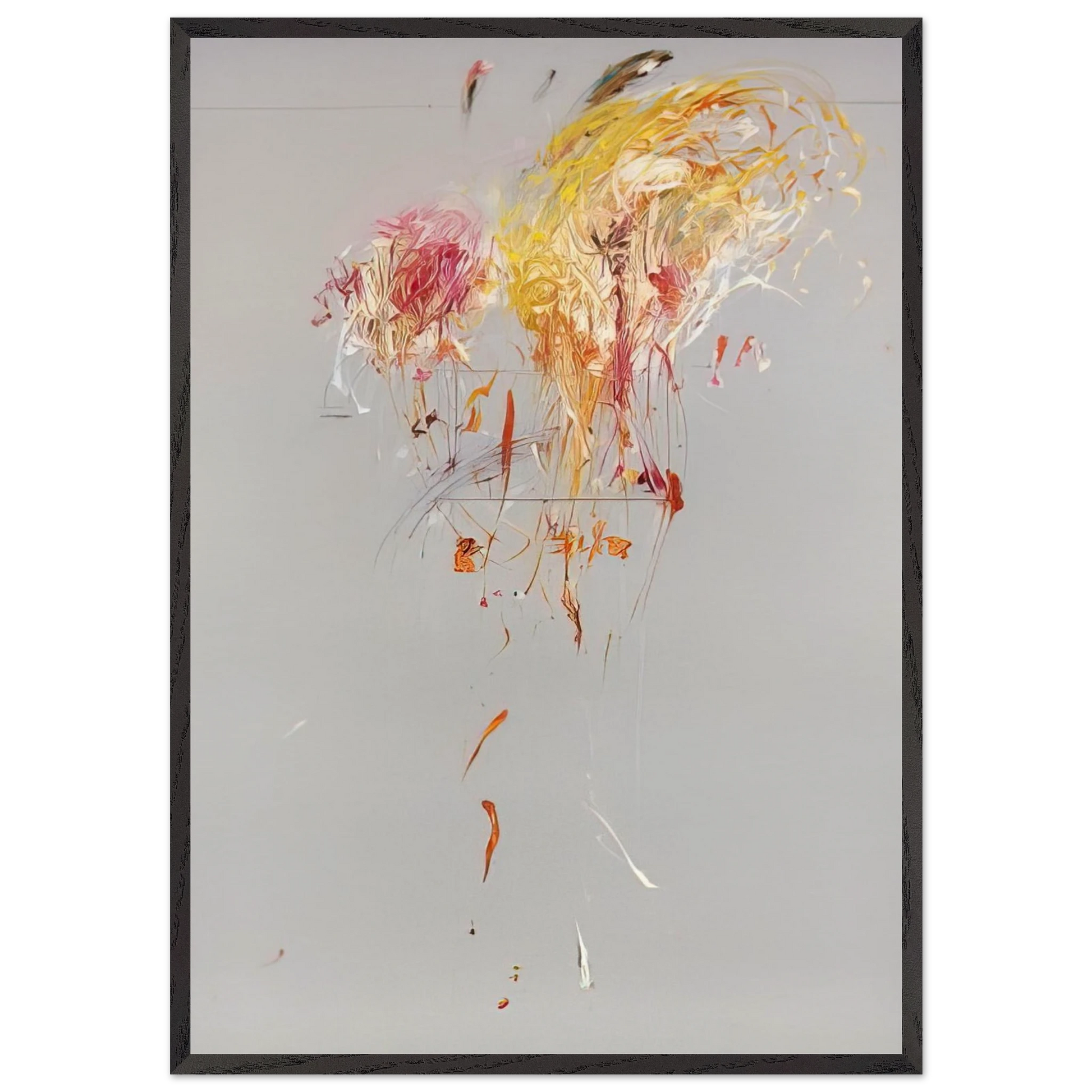 Nine Discourses on Commodus Part IX - Cy Twombly Framed Art Print – Black Wooden Frame - Default Title - -Framed Art Print