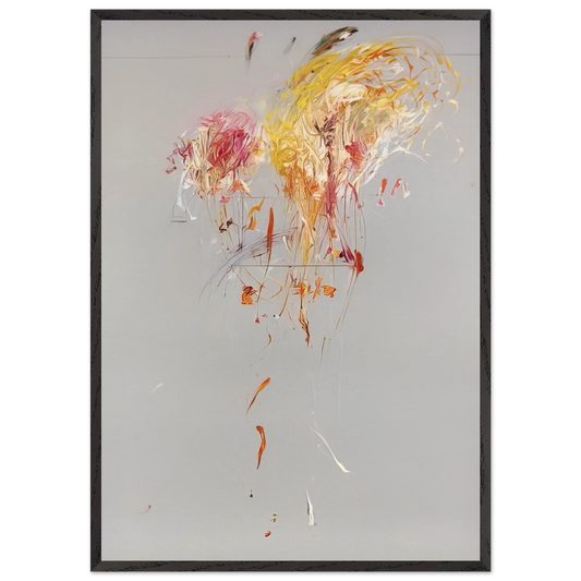 Nine Discourses on Commodus Part IX - Cy Twombly Framed Art Print – Black Wooden Frame - Default Title - -Framed Art Print