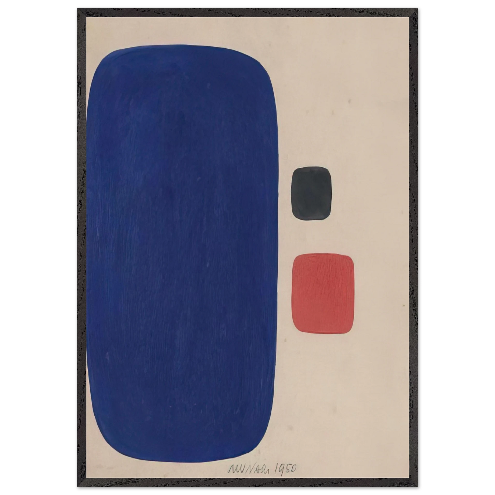 Composizione - 1950 - Bruno Munari Framed Art Print – Black Wooden Frame - Default Title - -Framed Art Print