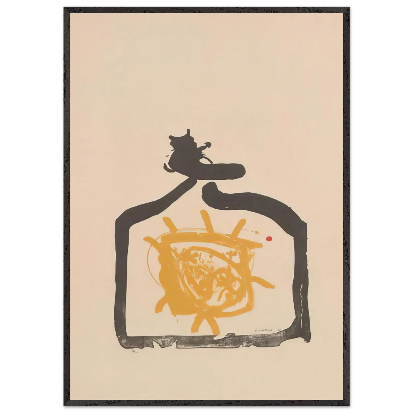 Helen Frankenthaler - May 26th Backwards - 1961 Wall art - 28x43  cm / XL (11x17 inches) - Premium Wooden Framed Poster With Fine Art Paper - White frame