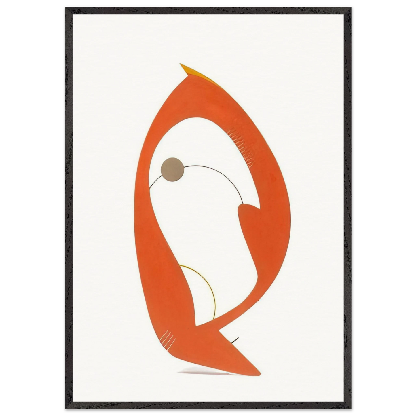 Composition - 1948 N2 - Gyula Kosice Framed Art Print – Black Wooden Frame - Default Title - -Framed Art Print