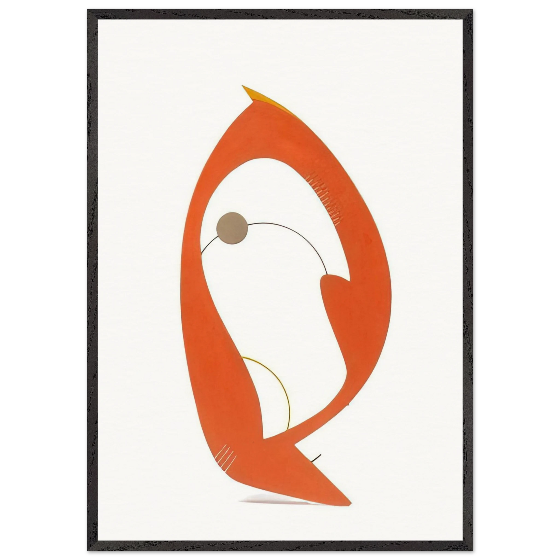 Composition - 1948 N2 - Gyula Kosice Framed Art Print – Black Wooden Frame - Default Title - -Framed Art Print