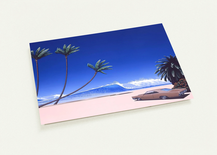 Impender Beach By Hiroshi Nagai Pack of 10 Post Cards | Hiroshi Nagai Post Cards | A6 (10.5 x 14.8 cm) - 4.1 x 5.8 inches