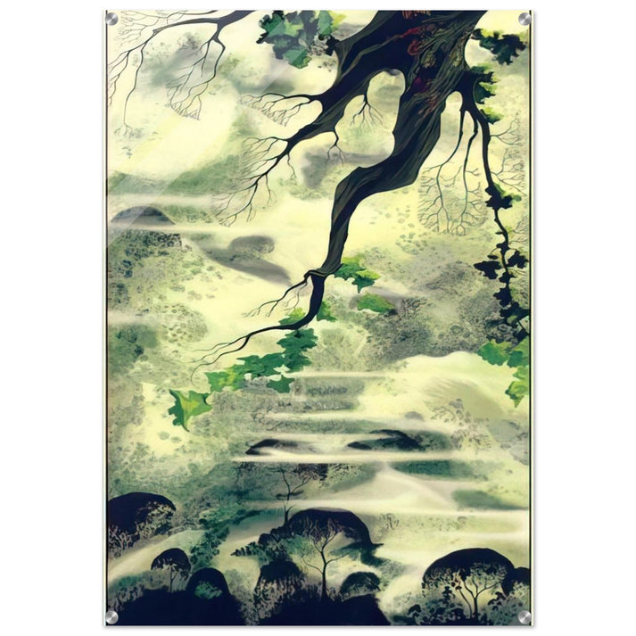 Fog Bound - Eyvind Earle Acrylic Print - 70x100 cm / 28x40″ inches