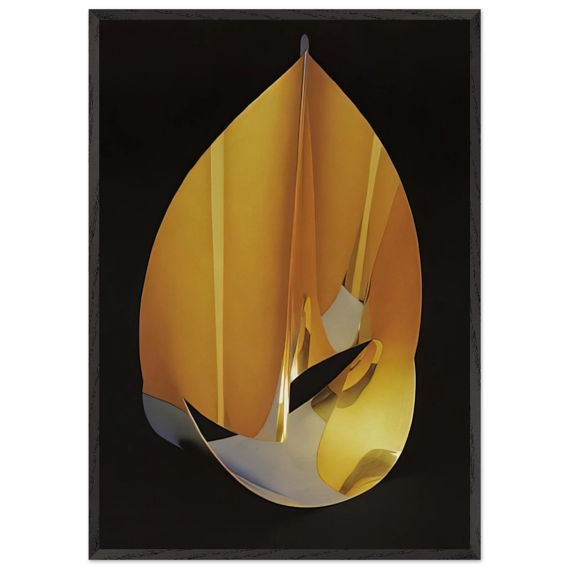 Area of a pentagon in space with plain circumference - 1977 - Max Bill Framed Art Print – Black Wooden Frame - Default Title - -Framed Art Print