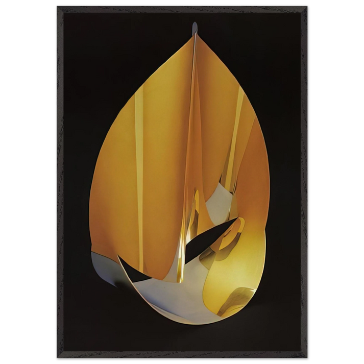 Area of a pentagon in space with plain circumference - 1977 - Max Bill 70x100 cm / 28x40 inches Framed Art Print – Black Wooden Frame