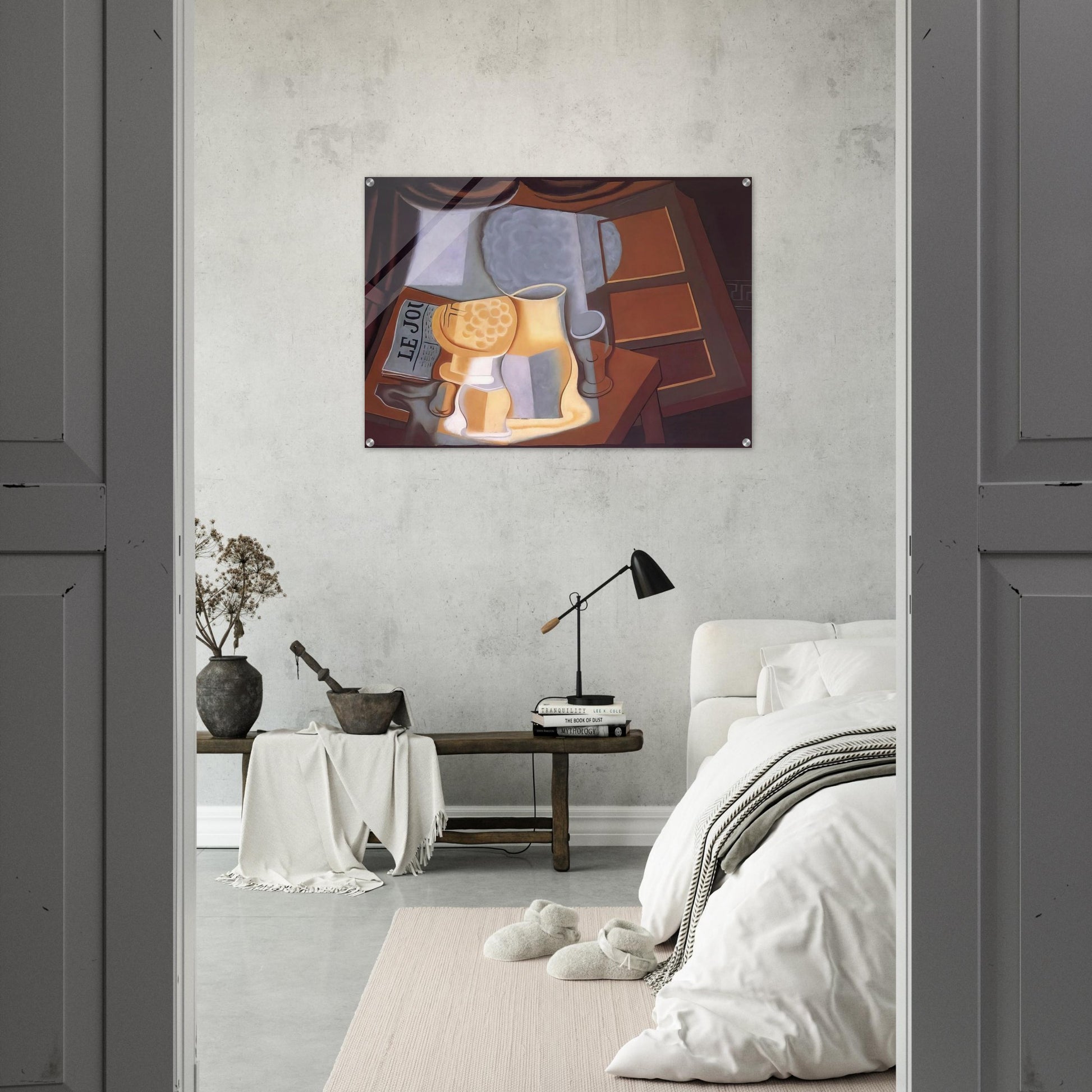 THE TABLE IN FRONT OF THE WINDOW 1921 - Juan Gris Acrylic Print - 70x100 cm / 28x40″ inches | Juan Gris Wall Art | Juan Gris Prints