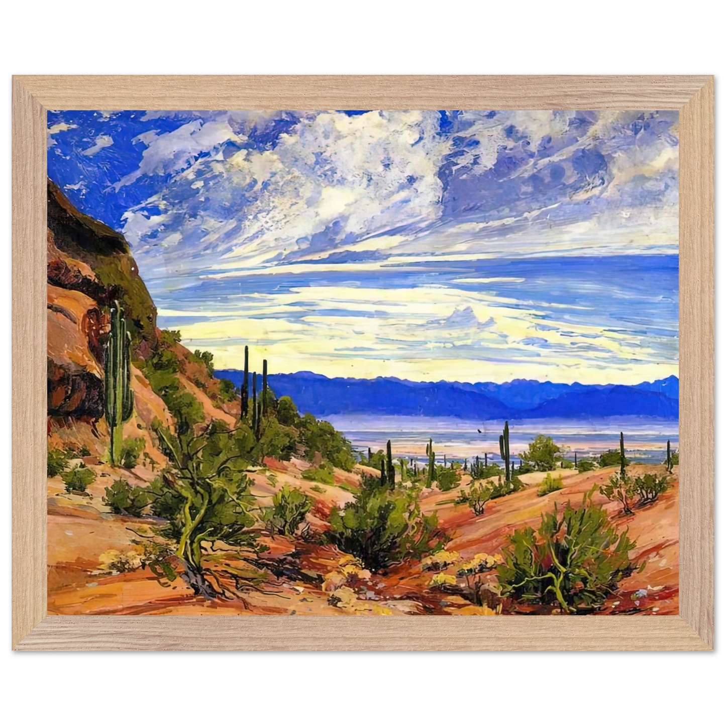 Maynard Dixon - WASHOE WICKIUP 1919 Wall art - 40x50 cm / 16x20 Inches - Premium Wooden Framed Poster With Fine Art Paper - Wood frame