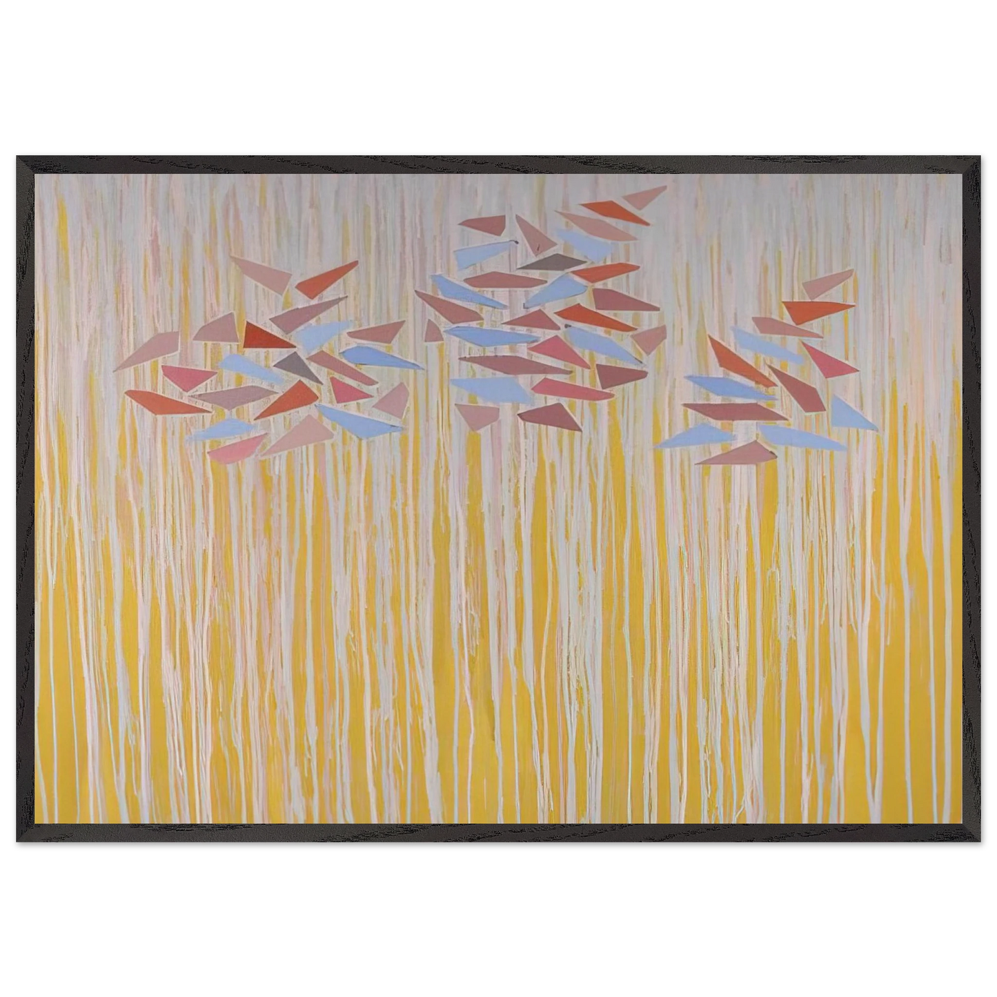 Vari-color gold - 1976 - Robert Goodnough 70x100 cm / 28x40 inches Framed Art Print – Black Wooden Frame