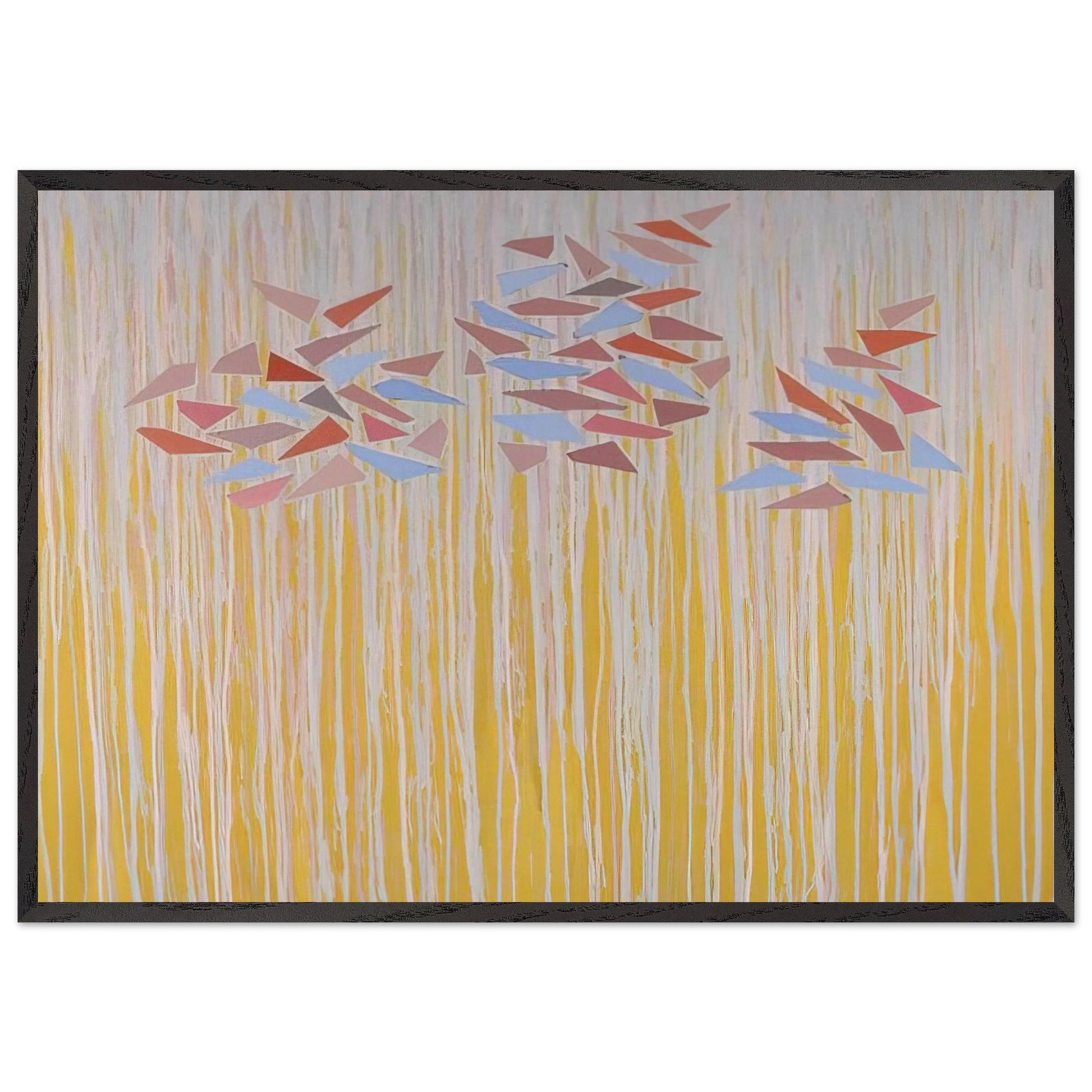 Vari-color gold - 1976 - Robert Goodnough 70x100 cm / 28x40 inches Framed Art Print – Black Wooden Frame