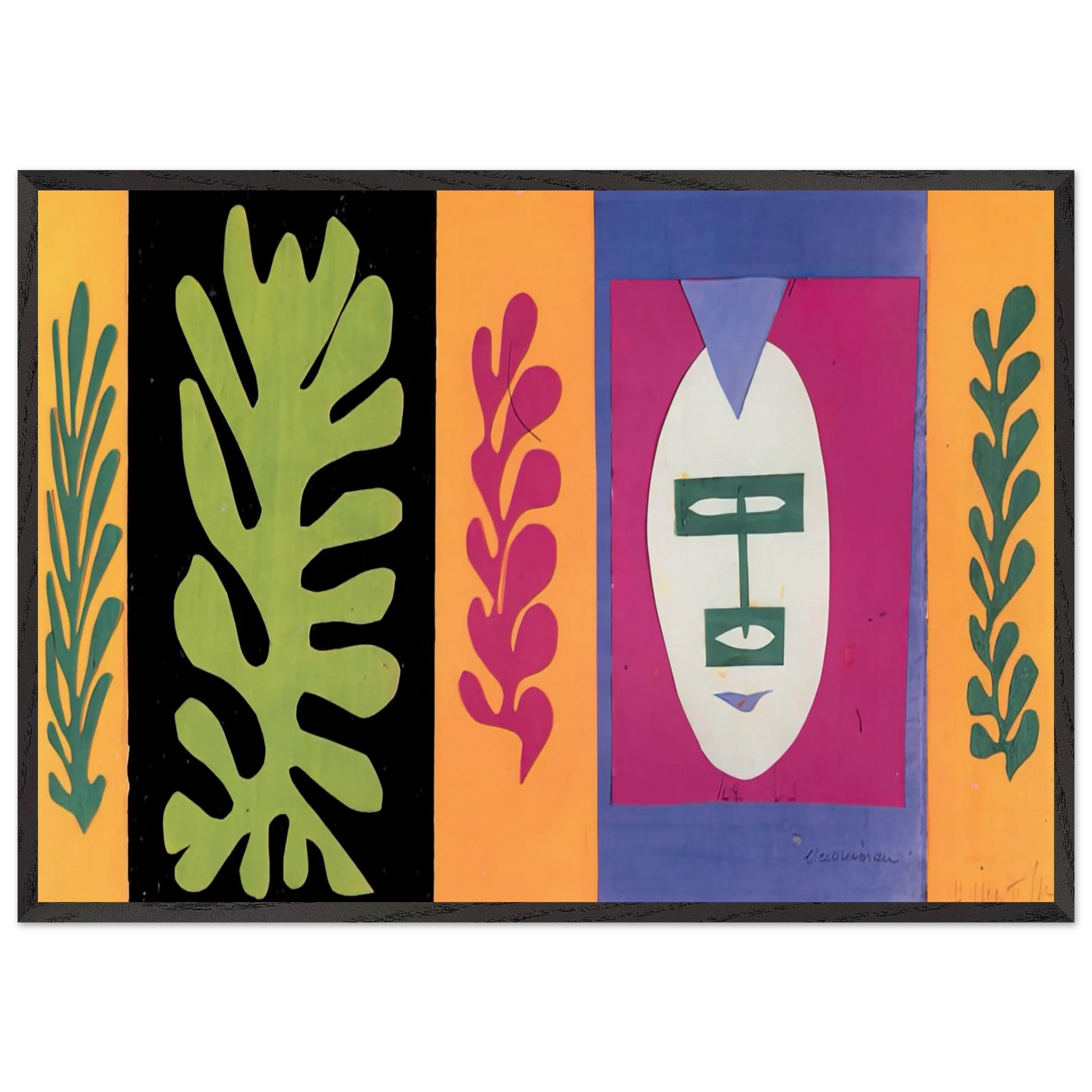 THE ESCHIMO 1947 - Henri Matisse Framed Art Print – Black Wooden Frame - Default Title - -Framed Art Print