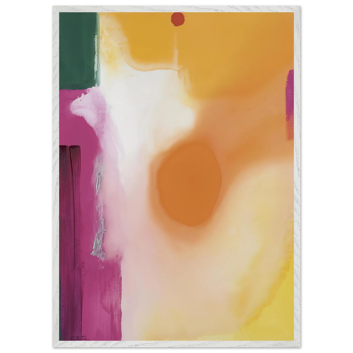 Helen Frankenthaler - Bullseye - 1989 Wall art - A2 (42 x 59.4  cm) - Premium Wooden Framed Poster With Fine Art Paper - Black frame