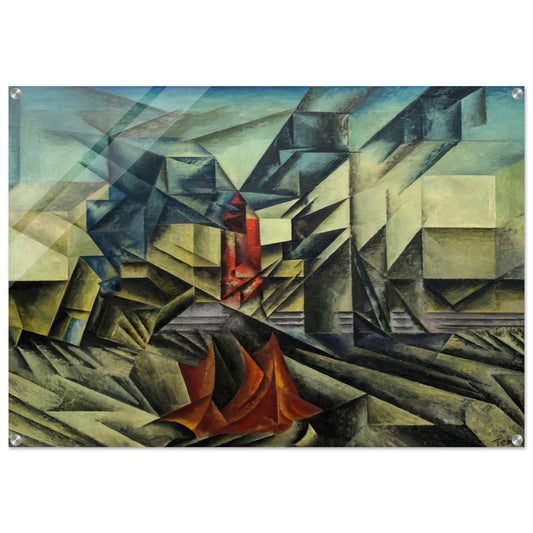 HARBOR MOLE 1913 - Lyonel Feininger Acrylic Print - 70x100 cm / 28x40″ inches | Lyonel Feininger Wall Art | Lyonel Feininger Prints