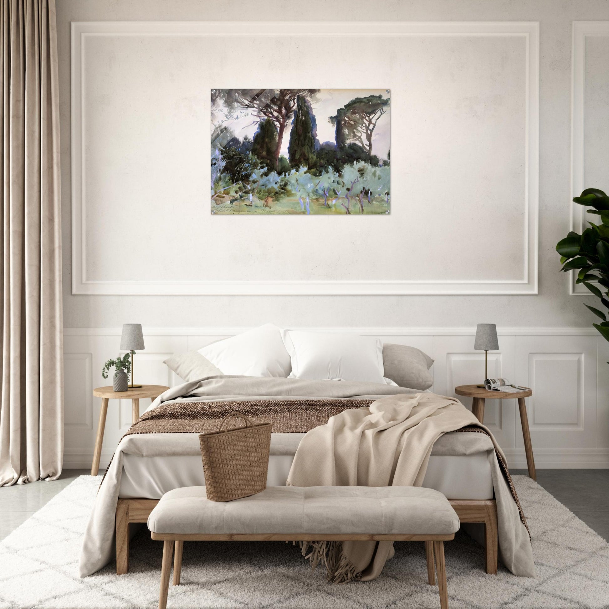 Landscape near Florence - John Singer Sargent Acrylic Print - 70x100 cm / 28x40″ inches