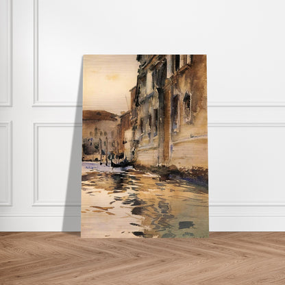 Venetian Canal, Palazzo Corner - John Singer Sargent Brushed Aluminum Print - 70x100 cm / 28x40 inches | John Singer Sargent Aluminum Print | John Singer Sargent Prints