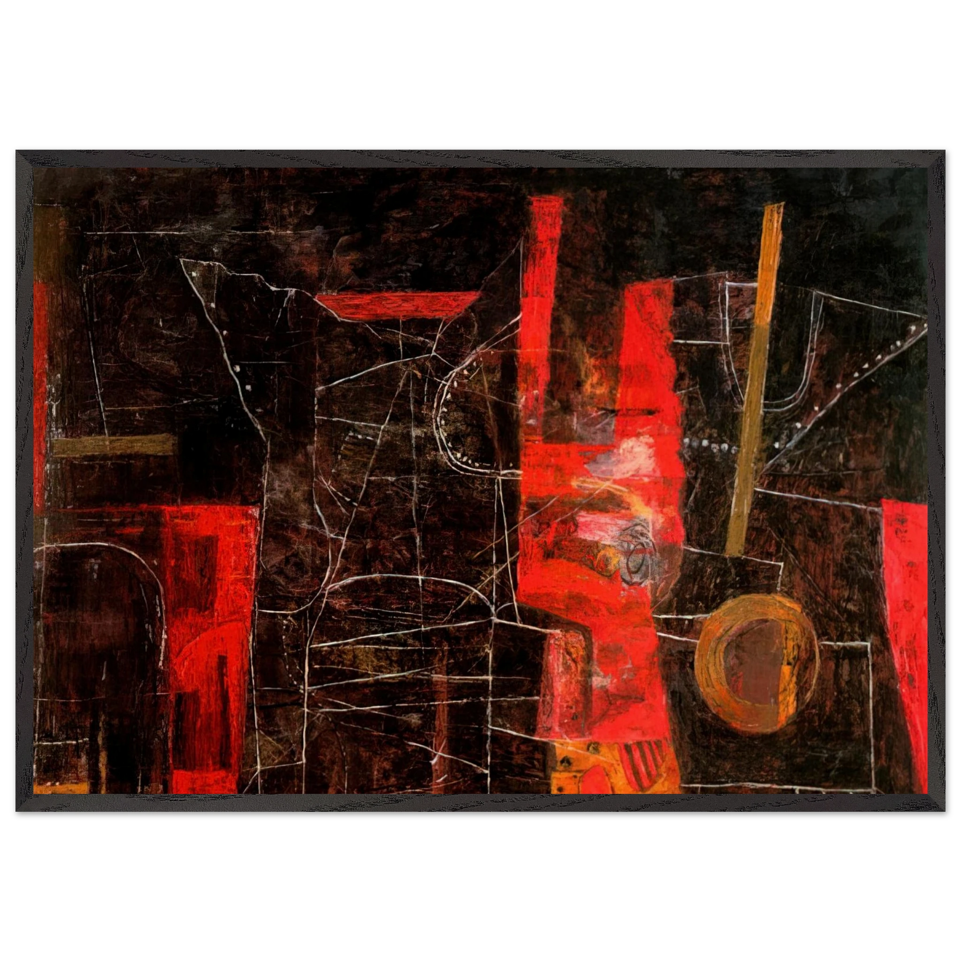 THE TORMENTORS 1948 - Philip Guston Framed Art Print – Black Wooden Frame - Default Title - -Framed Art Print