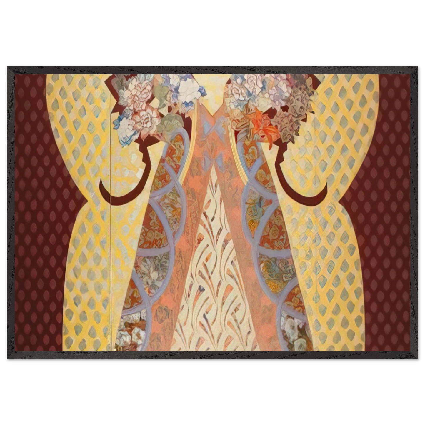 Royal Presence - 1982 - Miriam Schapiro Framed Art Print – Black Wooden Frame - Default Title - -Framed Art Print