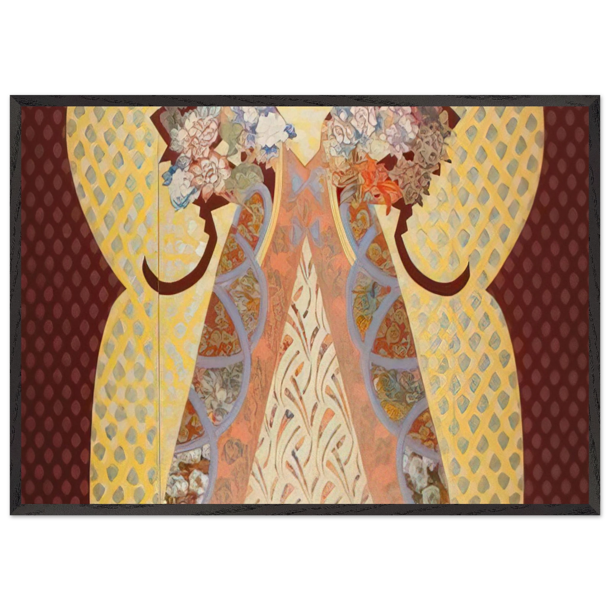 Royal Presence - 1982 - Miriam Schapiro Framed Art Print – Black Wooden Frame - Default Title - -Framed Art Print