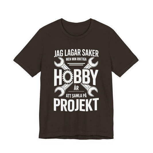 Progetto Hobby Tee - Camicia divertente fai-da-te per artigiani, regalo per l'uomo tuttofare, Festa del Papà, abbigliamento casual, abbigliamento da officina