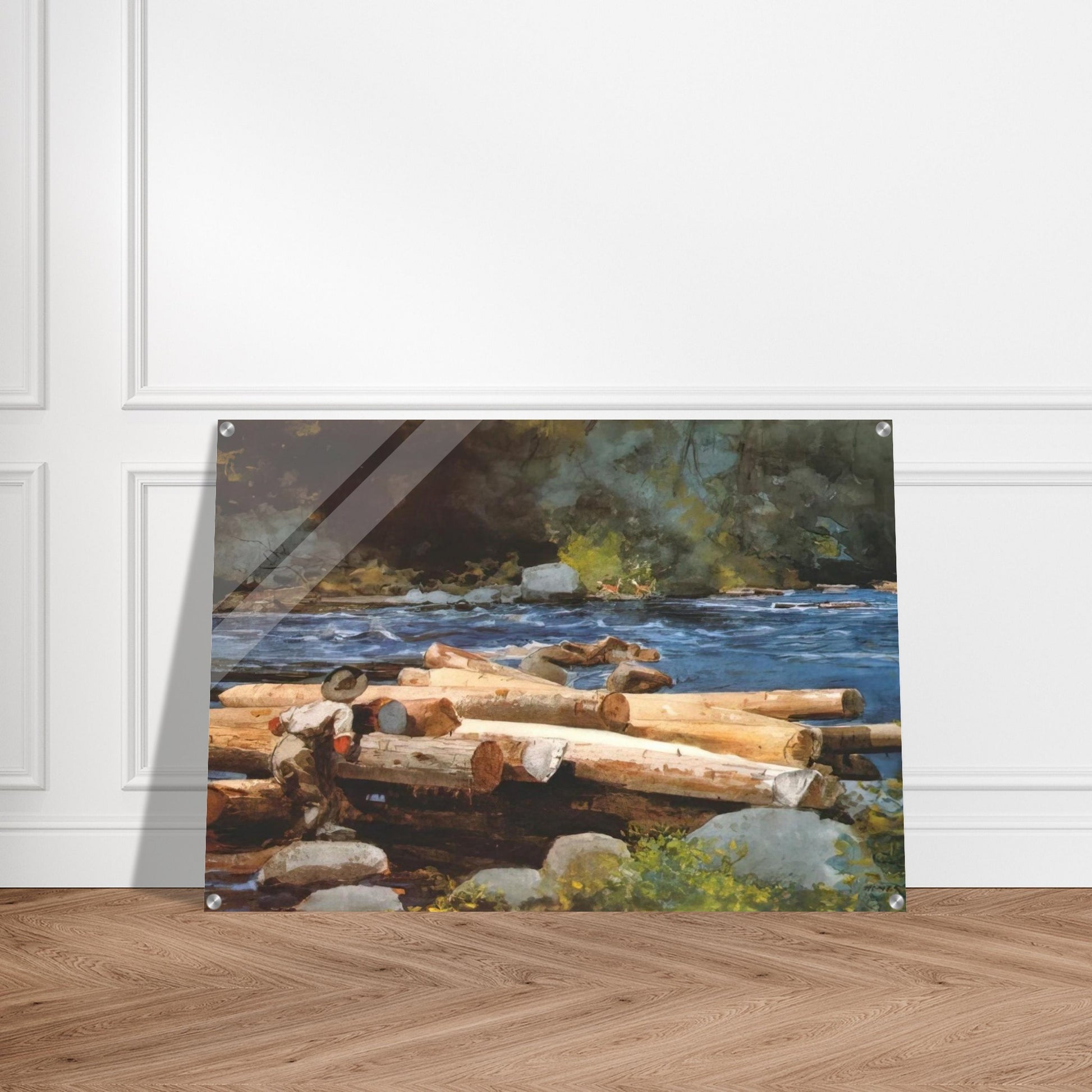 HUDSON RIVER - Winslow Homer Acrylic Print - 70x100 cm / 28x40″ inches | Winslow Homer Wall Art | Winslow Homer Prints