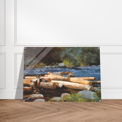 HUDSON RIVER - Winslow Homer Acrylic Print - 70x100 cm / 28x40″ inches | Winslow Homer Wall Art | Winslow Homer Prints