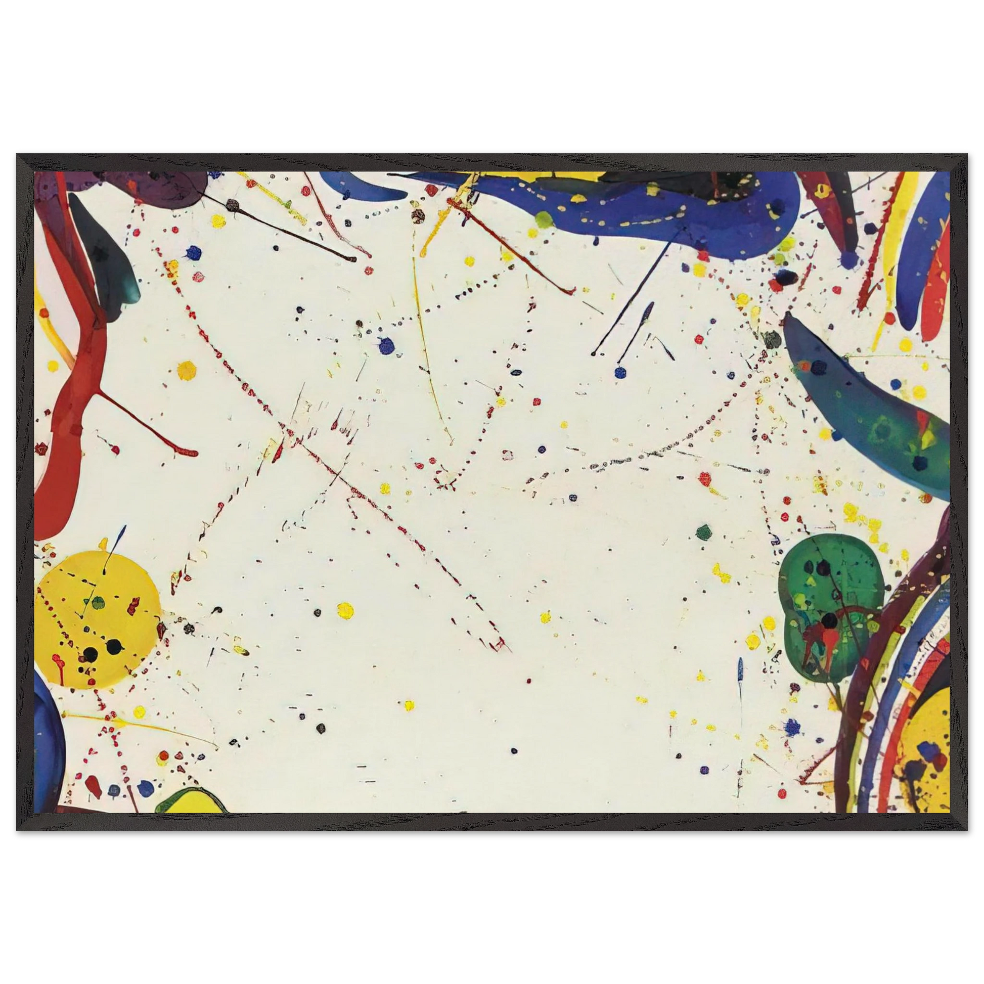 2 Pri-Rain - Sam Francis Framed Art Print – Black Wooden Frame - Default Title - -Framed Art Print